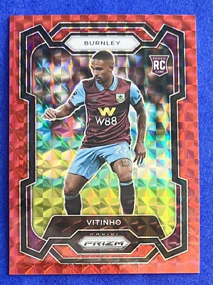 Vitinho 2023-24 Panini Prizm Premier League RED MOSAIC Rookie #270 BURNLEY