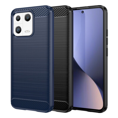 TPU Hülle für Xiaomi 13 Carbon Fiber Skin Brushed Schutz Backcover Soft Case
