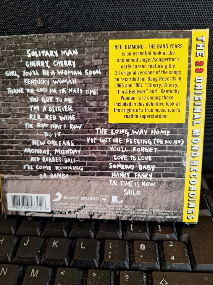 Neil Diamond - The Bang Years 1966 1968 EX SONY CD ALBUM 23 HITS SOLITARY MAN - Image 2 of 2