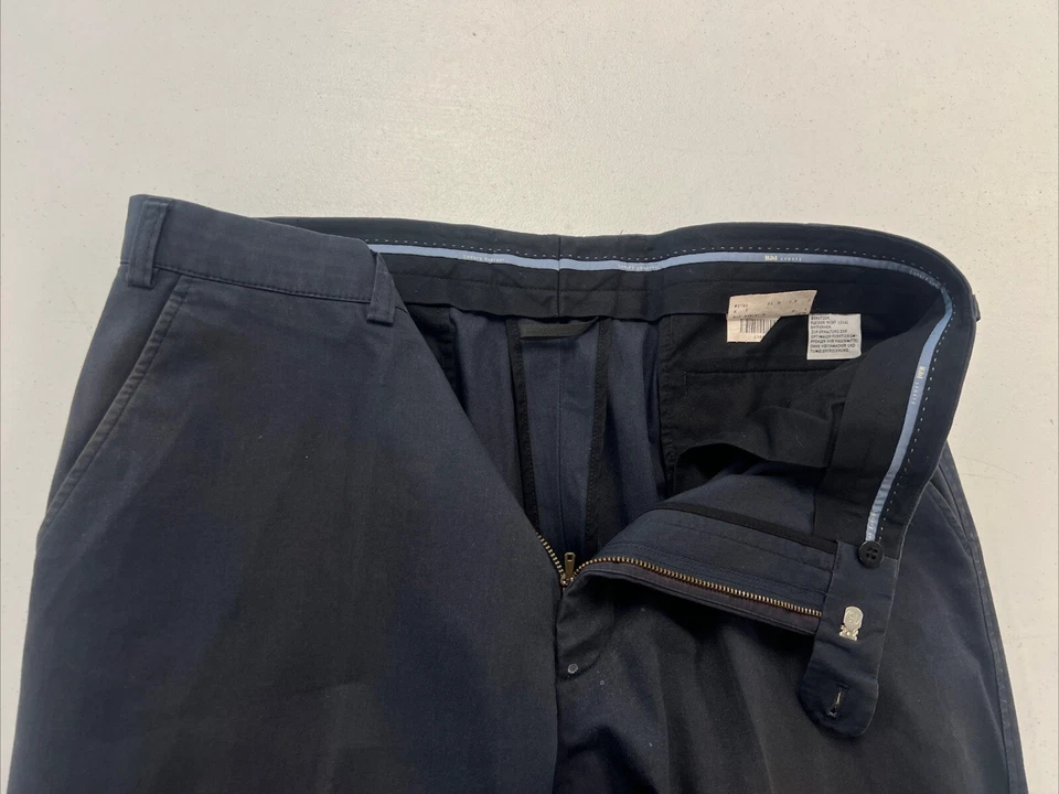 Hiltl Men's Navy Blue Cotton Blend Khaki Pants 36X32 $295 - Image 2 of 4