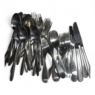Lots of Pottery Barn Stainless Modern Flatware CHOICE of lot AUDREY LETTUCE OCTO