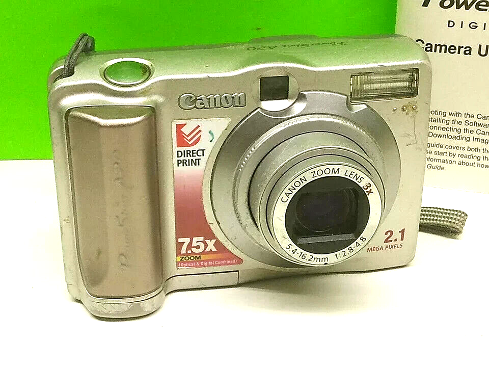 【美品！】Canon PowerShot A20!cb25105 Vintage Canon PowerShot A20 2.1 MP 5.4-16m.2mm 7.5x Zoom