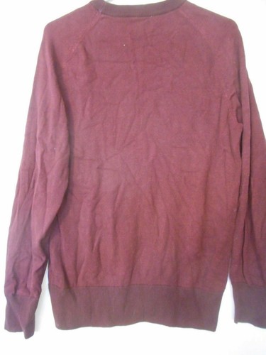 Howick Men's 100% cotton Burgundy Sweater Size S - Picture 5 of 5