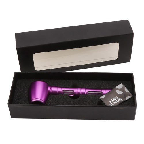 Pipa de metal para fumar tabaco de vidrio con caja de regalo pipa de humo de aluminio - Imagen 8 de 8