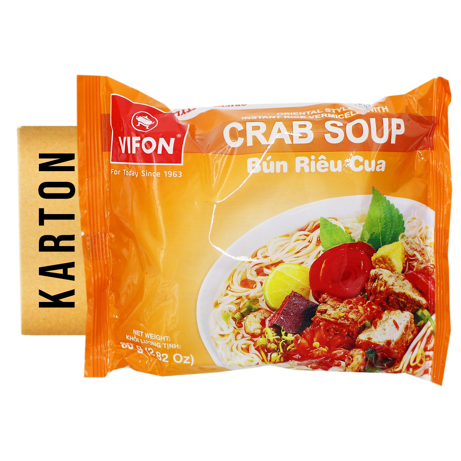 Vifon Bun Rieu Cua Reisnudeln mit Krabbengeschmack 30x80g Nudelsuppen Tütensuppe