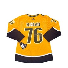 Nashville Predators Jersey PK Subban Men’s Adidas Fight Strap NWT Sz 44 Yellow