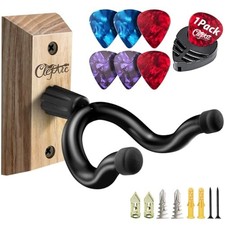 Guitar Wall Mount - Ashwood Hardwood Guitar Wall Hangers, Guitar Oak 1 Pack