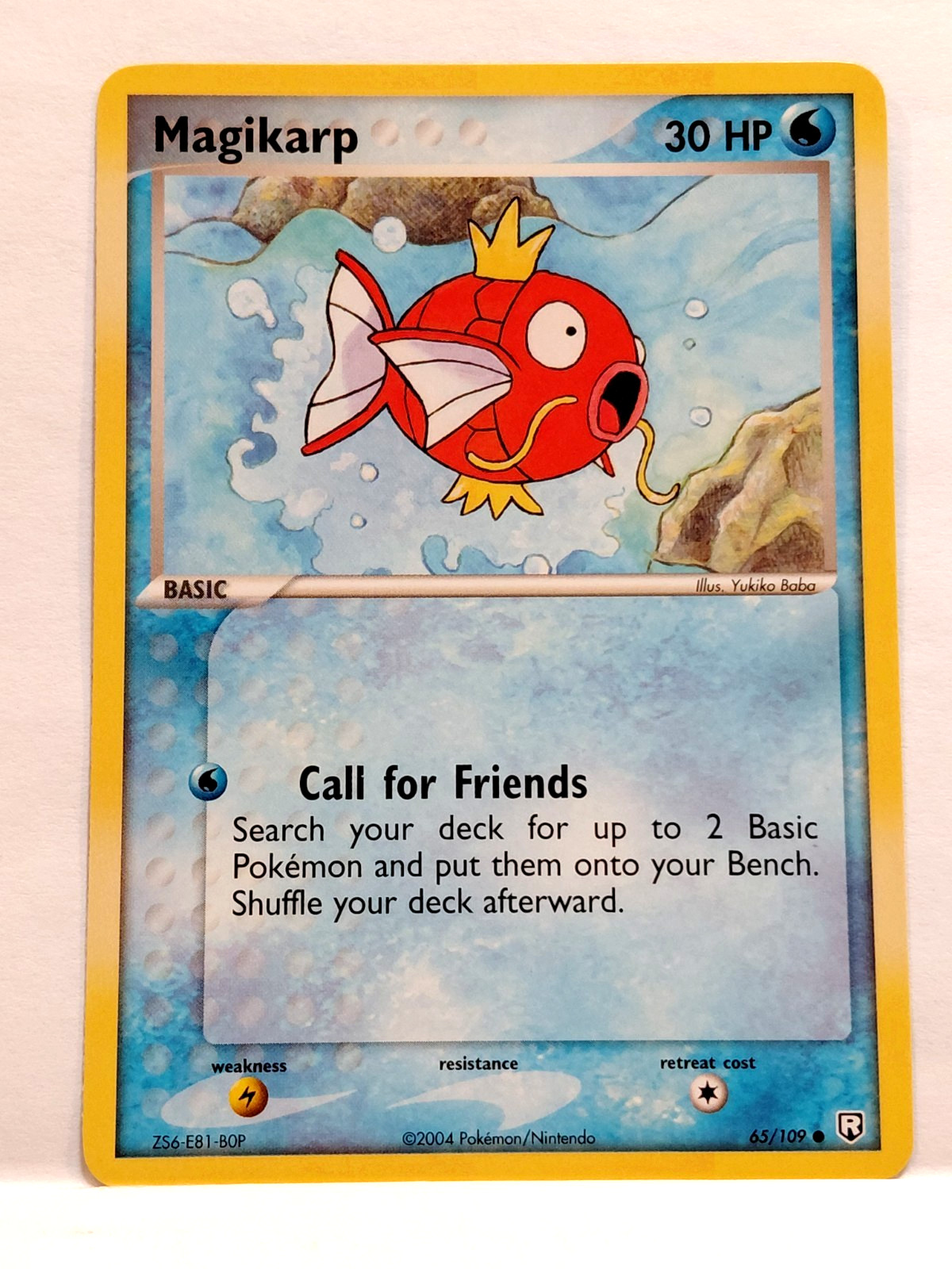 2004 POKEMON MAGIKARP 65/109 BASIC CARD