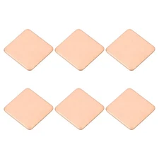6 Pcs Heatsink Copper Pad Shim IC Chipset GPU Thermal Heatsink (15x15x0.6mm)