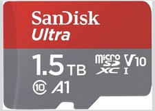 SanDisk 1.5TB Ultra microSDXC UHS  I Memory Card 150MB/s A1 C10 w/ Adapter