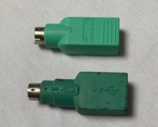 2 Mouse USB to PS/2 Green Adapters Converters