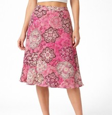 Vintage Y2K 90 s Pink Floral Patchwork Skirt Size 12 Fairy Coquette Feminine