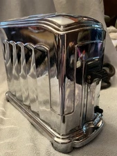 Vintage 1940s Toastmaster Model 1A5 McGraw Electric Art Deco Chrome  Tested