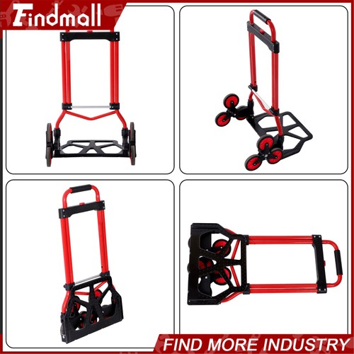 Findmall Carrello Scala Pieghevole Acciaio al Carbonio Carico 330lbs Ruote 4" Altezza Gamma - Foto 11 di 16