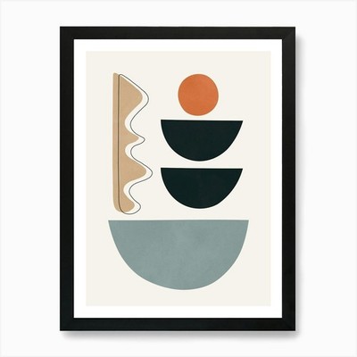 Geometrische Kreiskunst 1 Kunstdruck gerahmt Wandbild Poster Leinwanddruck Bild