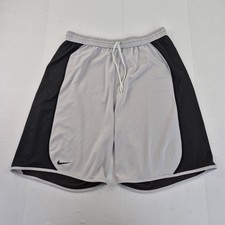 NIKE Shorts XL Nero Grigio Uomo Basket Sportivo Coulisse Maglia Activewear
