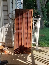 Wood Window Plantation Shutters w/louvers interior original