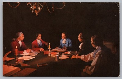 Colonial Williamsburg Mirro-Krome Postcard - Virginia Patriots Secret Session