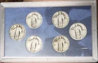 Lot Of 6 Standing Liberty Quarters 90% Silver 1925-1930 all Readable Dates.