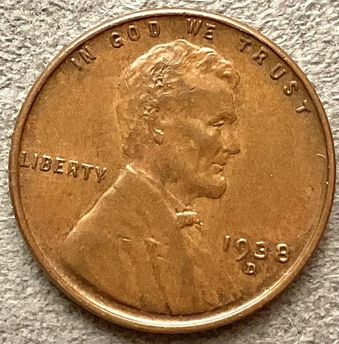 1938-D  Lincoln Wheat Cent - [XF EF] Extremely Fine - High Grade ~ B961