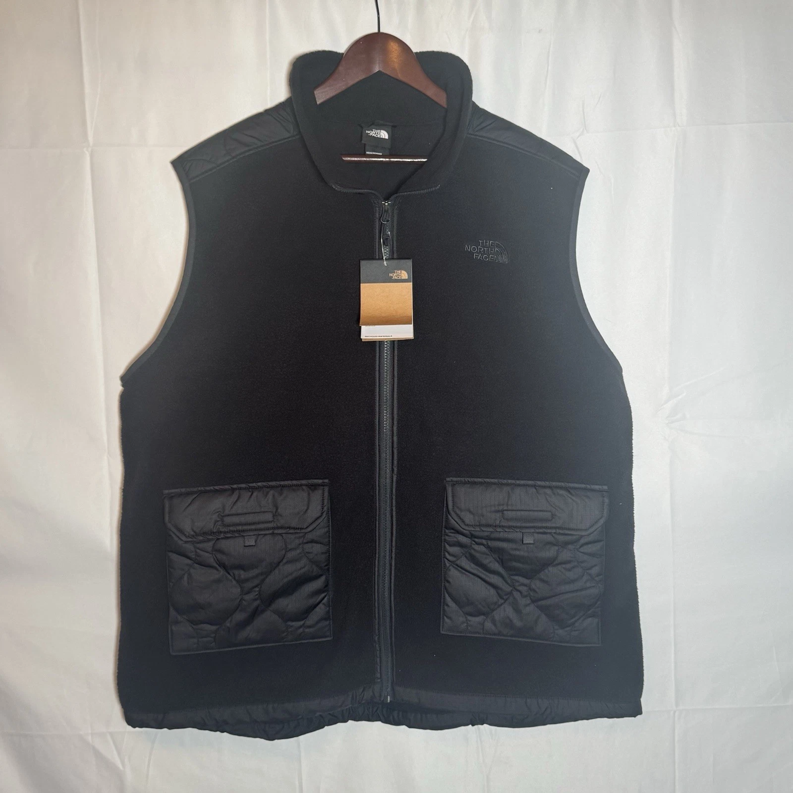 The North Face Royal Arch Men’s Full-Zip Fleece Vest 2XL Black $149 NEW XXL