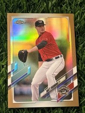 Matt Manning 2021 Topps Pro Debut Chrome PDC-38 Gold Refractor RC #d/50 Tigers