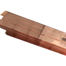 2pcs 99 Copper T2 Cu Metal Flat Bar Plate 2mm x 12mm x 250mm