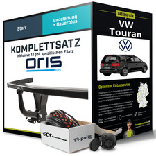 Für VW Touran Typ 1T1,1T2 Anhängerkupplung starr +eSatz 13pol 2003-2006 NEU