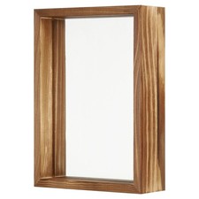 Wood Picture Frames Double Sided Acrylic Pressed Flower Frame Brown 4x8" 