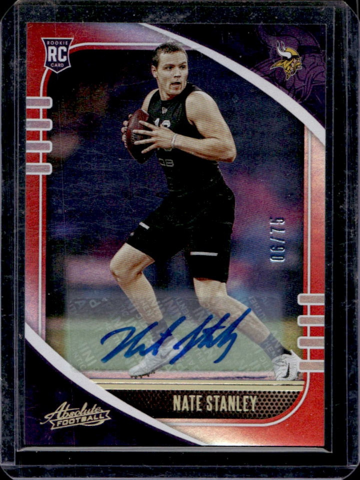 Nate Stanley Panini Absolute #182 Signature-Spectrum Red