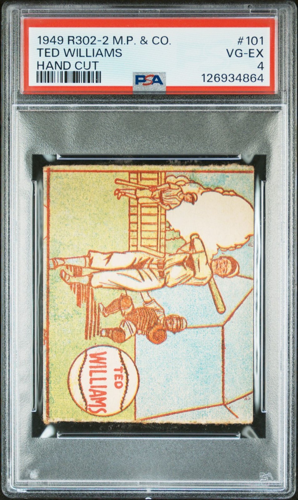 1949 R302-2 M.P. & CO. #101 TED WILLIAMS - PSA 4 - Only 13 Higher