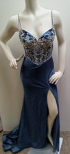 Sea Blue Dress With A Beautiful Design