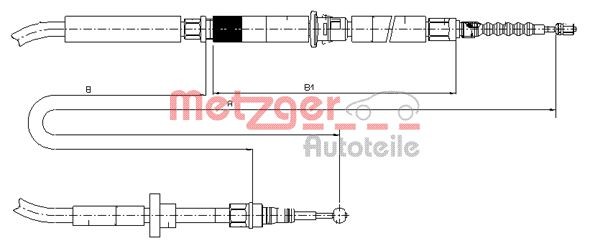 Fits METZGER 10.7589 HANDBRAKE CABLE   ⭐UK Stock⭐