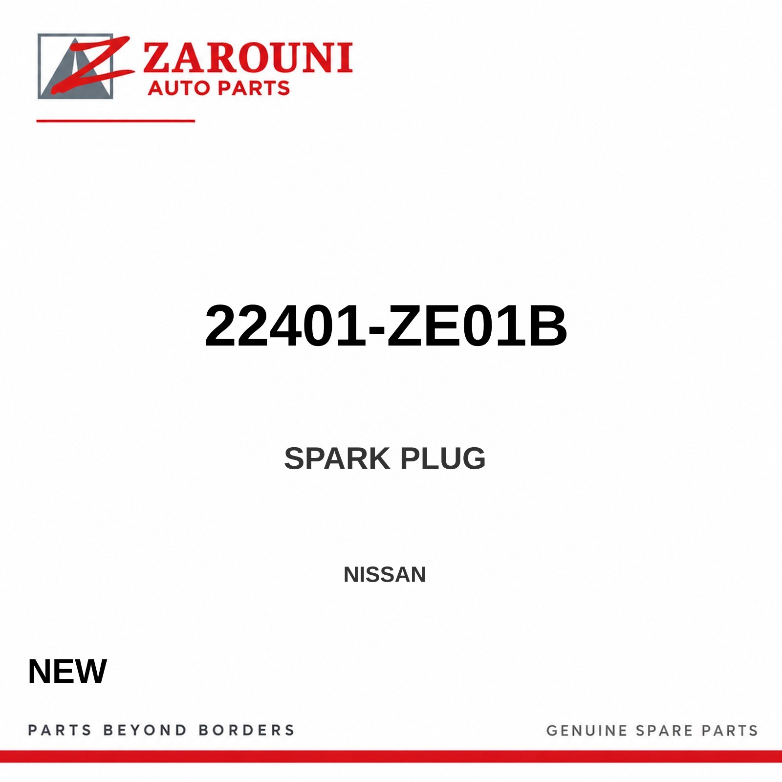 Genuine Nissan Spark Plug 22401-ZE01B
