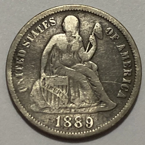 1889 - Seated Liberty Dime - Exact Coin Imaged #SL131