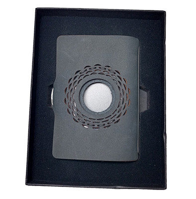 I-CLIP Original Silver Radio Impact Black for Apple AirTag with Moneyclip Wallet