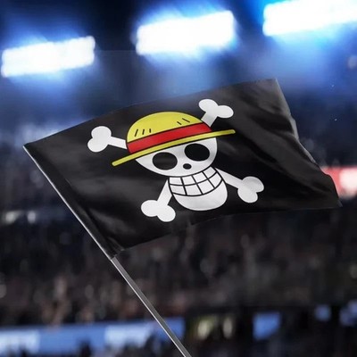 One Piece Flag Anime Straw Hat Pirates Skull Monkey D Luffy 90 x 150cm