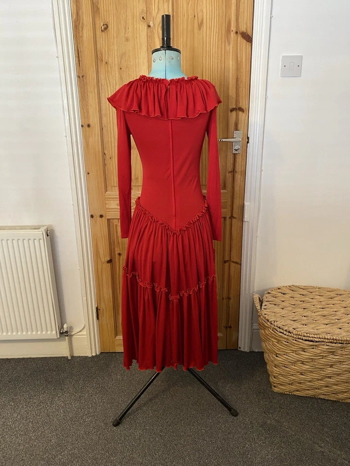 Very Rare: John Marks By Anne Tyrrell Vintage Red Dress - Image 2 of 4