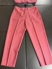 Vintage Levis Bend Over Pants Womens 24W Pink Dacron Polyester High Rise 80s
