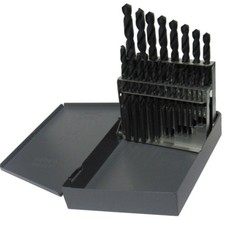 1.00mm- 10.00mm x .5mm 19 Piece HSS Jobber Length Drill Bit Set, Qualtech, DW...