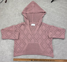 Lucky Brand - Womens Size Large - 100 Cotton Pink Knit Hoodie