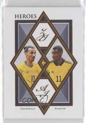 2021 Futera Unique World Football Sapphire /15 Zlatan Ibrahimovic Alexander Isak