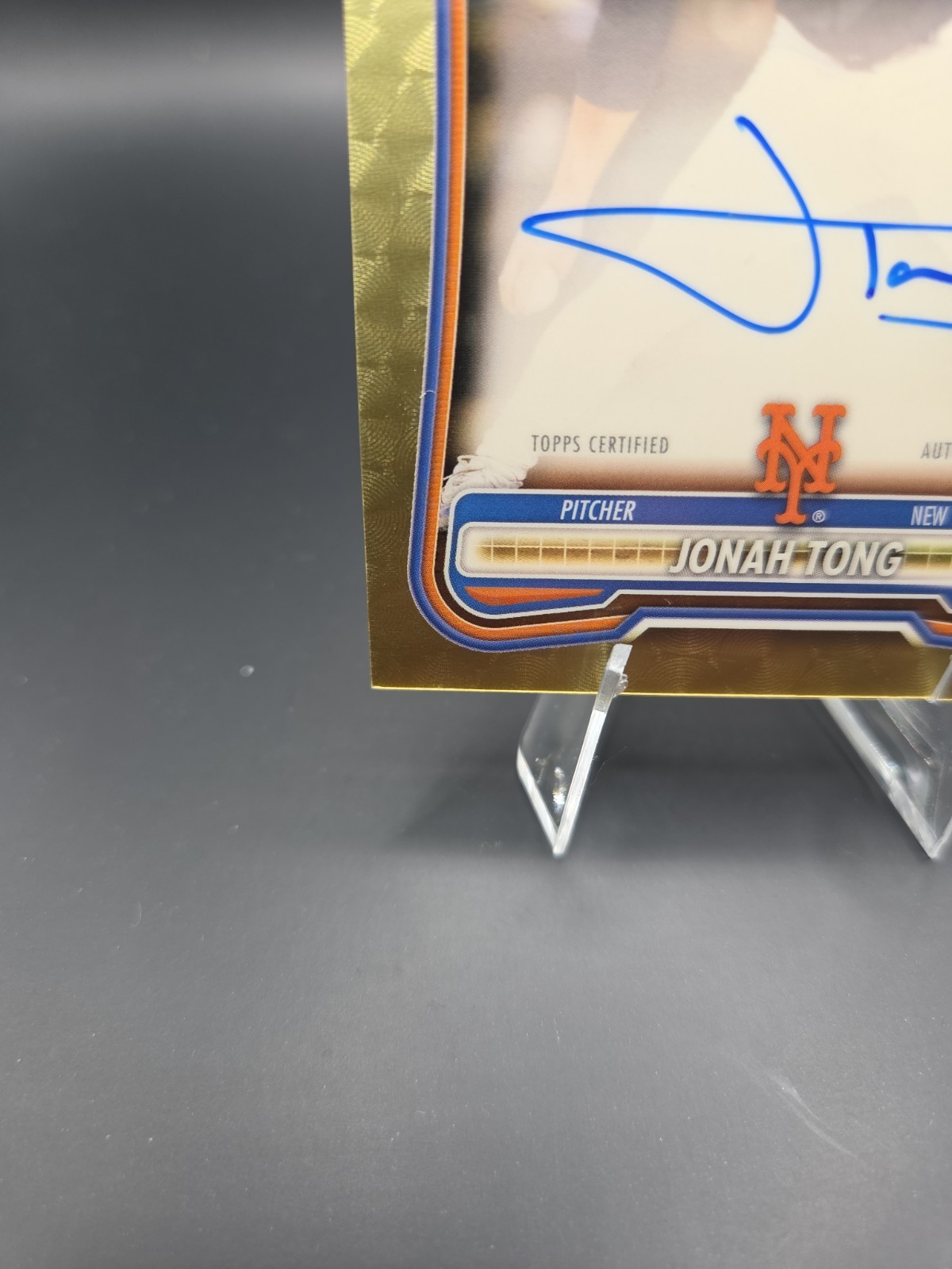 2026 Bowman Jonah Tong Rookie Superfractor RC Badge Auto 1/1  view 5