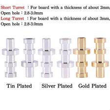 Round Tin Gold Plated  Turret Strip Tag Terminal Lug Board DIY Audio HIFI AMP