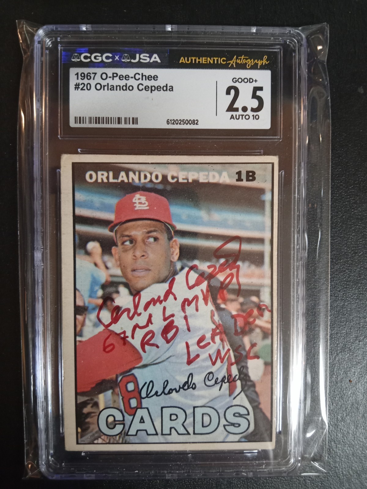 Orlando Cepeda #20 Baseball Cards 1967 O Pee Chee trading card — raw and PSA graded price guide