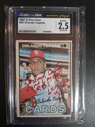 Orlando Cepeda #20 1967 O Pee Chee card