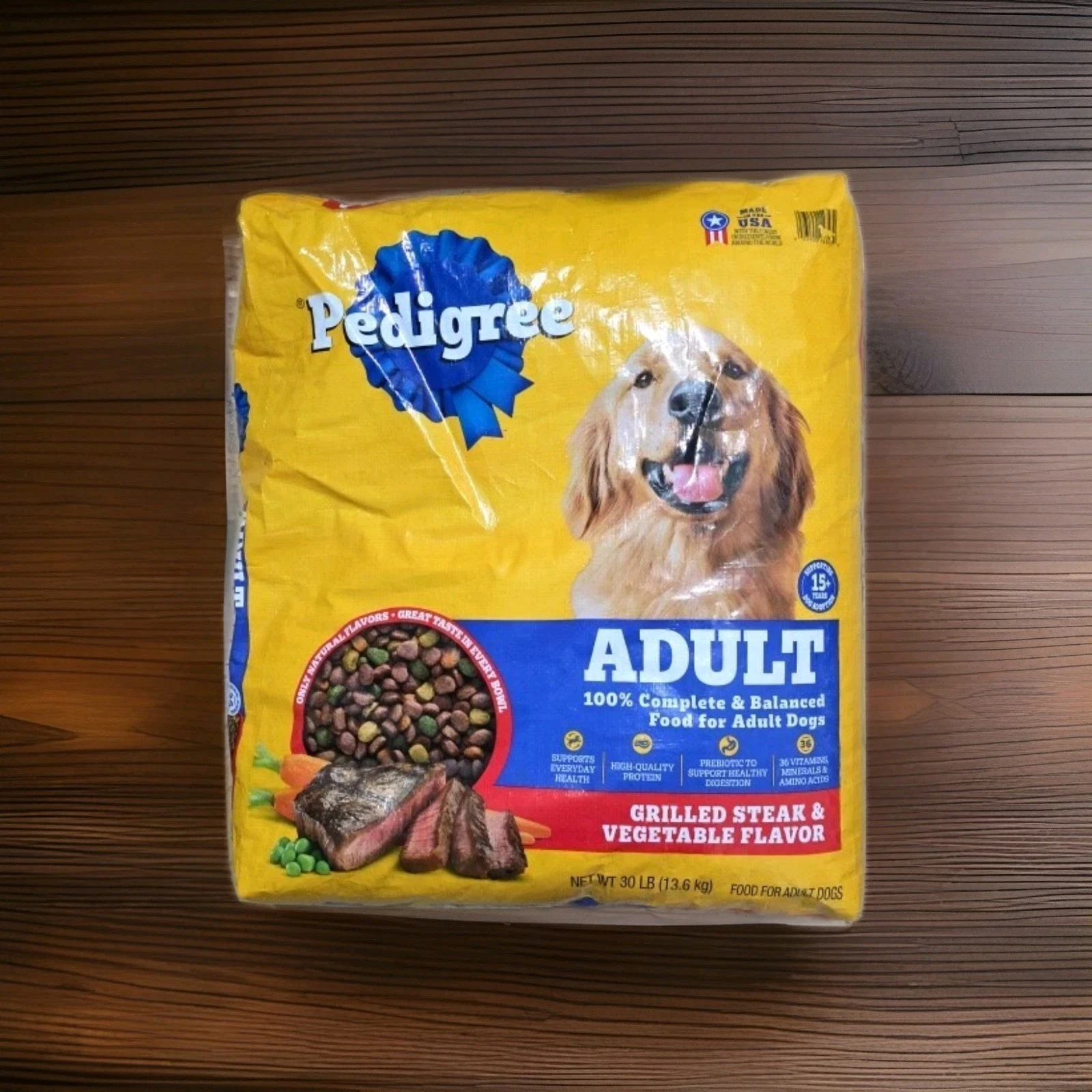 Pedigree Complete Nutrition Adult Dry Dog Food 30 Lbs Grilled Steak & Vegies