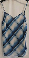 M&S Ladies Blue Sleeveless  Blouse. Size 8 Regular. Lined.    New with tags