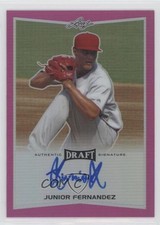 2016 Leaf Metal Draft Pink Prismatic 8/15 Junior Fernandez #BA-JF1 Auto 0t2