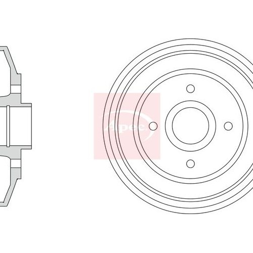 Apec Bremstrommel Apec DRM9985 FüR Citroen C3 II SC 2009 Mit Abs-Ring-image